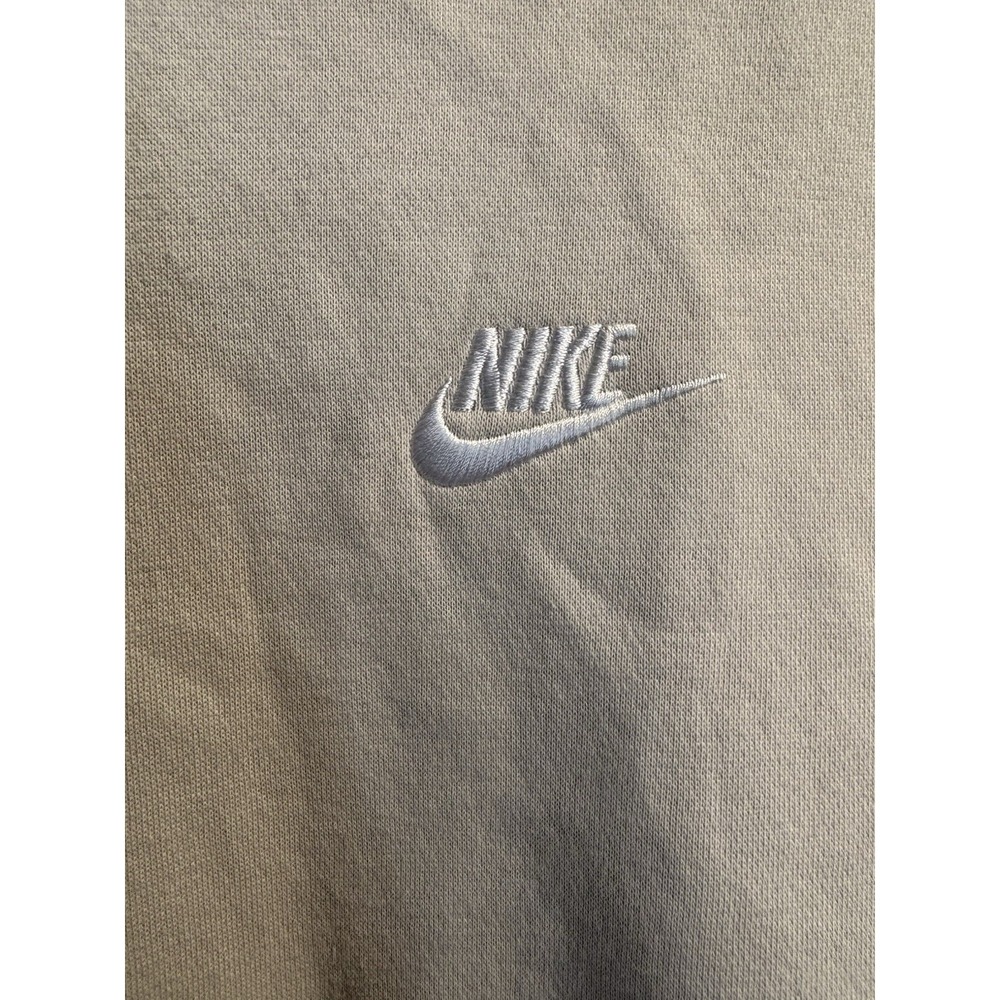 Nike Hoodie Mens Large Oatmeal Light Bone Sportswear Club Fleece Pullover Logo - Picture 3 of 7